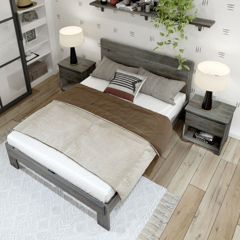 Rustic Slatted Bed - Queen