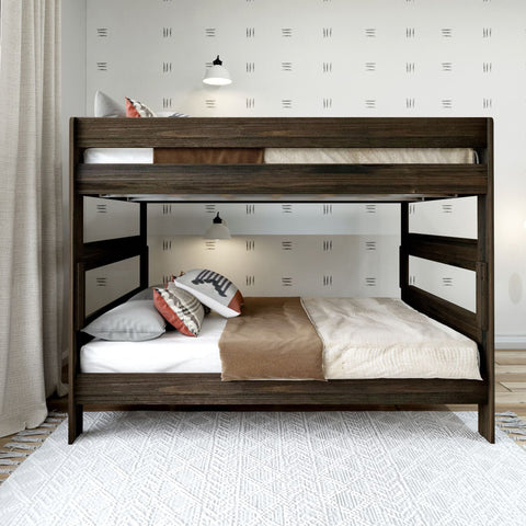 Rustic Queen over Queen Bunk Bed