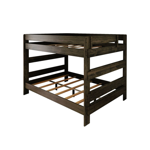 Rustic Queen over Queen Bunk Bed