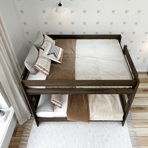Rustic Queen over Queen Bunk Bed