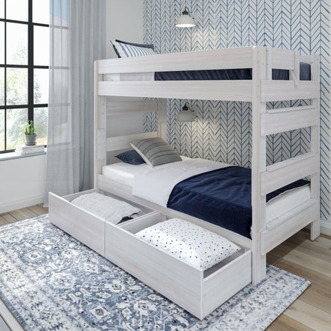 Rustic Twin over Twin Bunk Bed + Underbed Storage