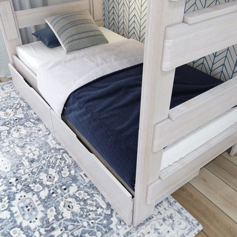 Rustic Twin over Twin Bunk Bed + Underbed Storage