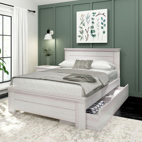 Rustic Panel Bed + Storage - Full