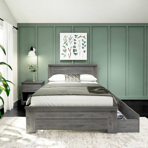 Rustic Panel Bed + Storage - Full