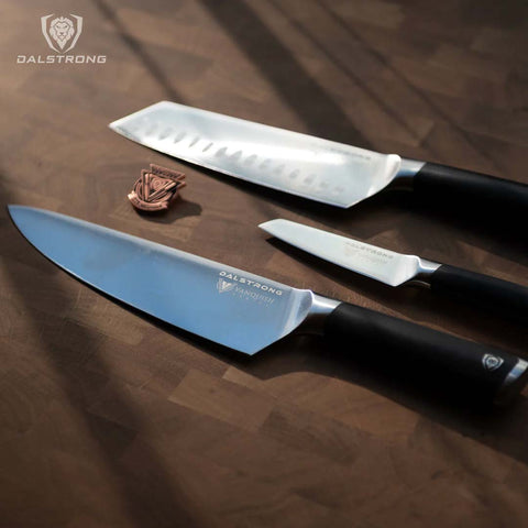 3-Piece Knife Set | Black Handle | Vanquish Series | NSF Certified | Dalstrong ©