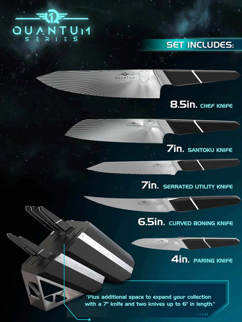 5-Piece Knife Block Set | Quantum 1 Series | Dalstrong ©